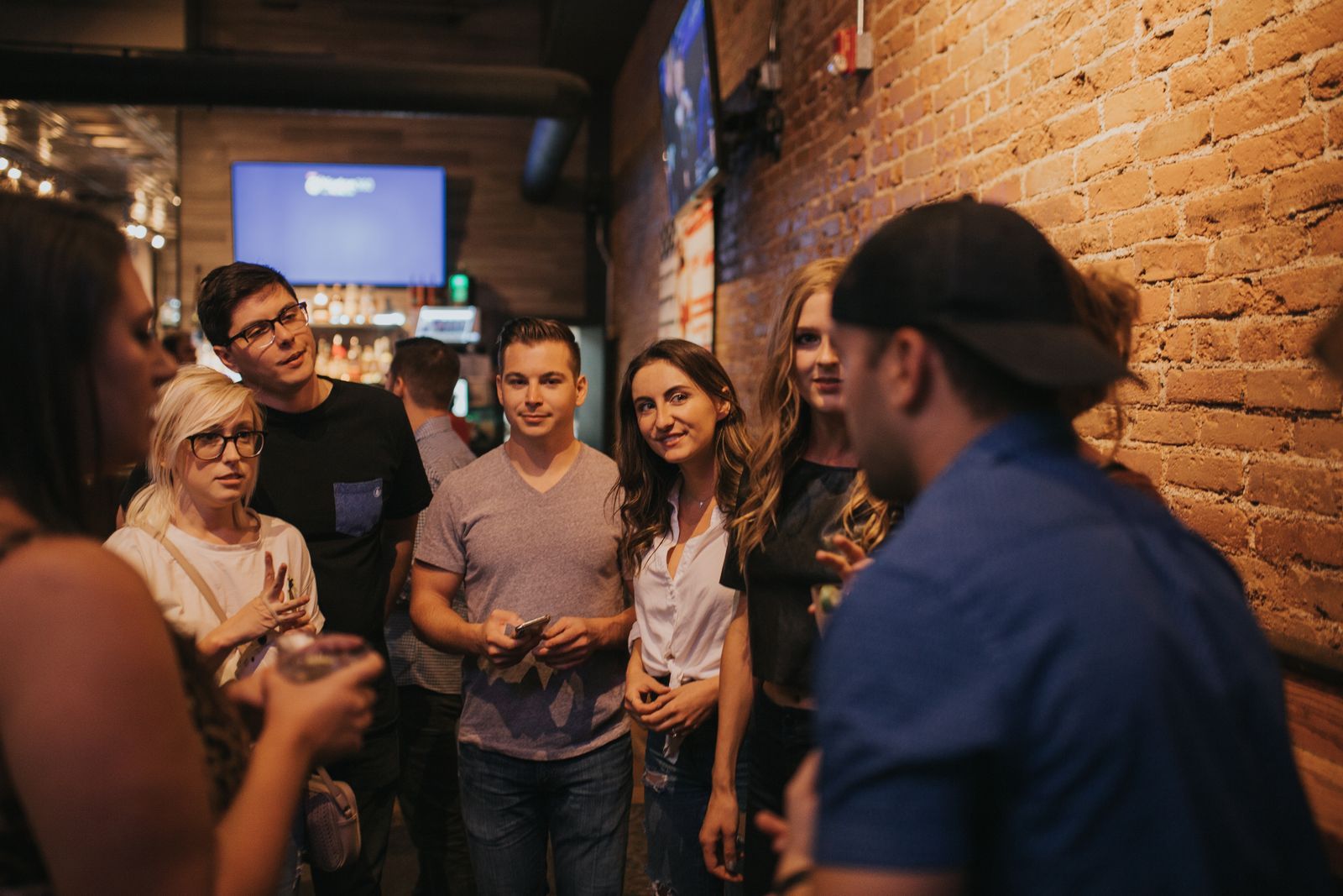 A dim warehouse gathering