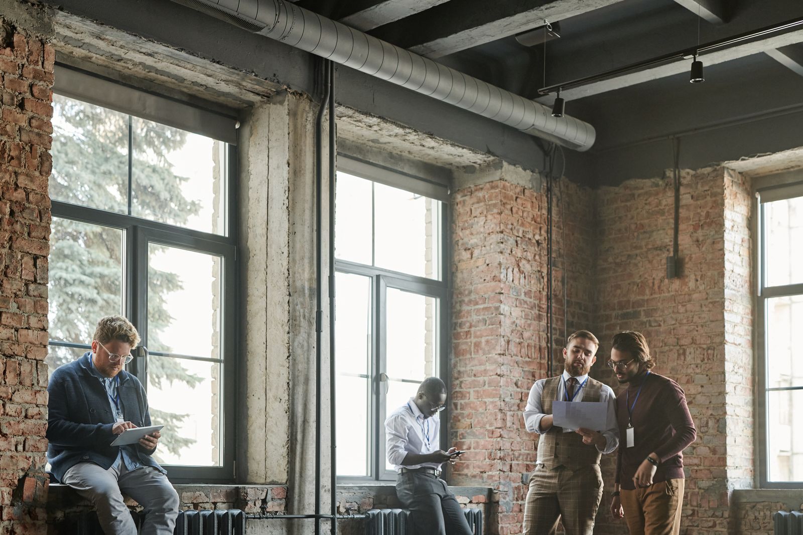 A group meeting in a loft